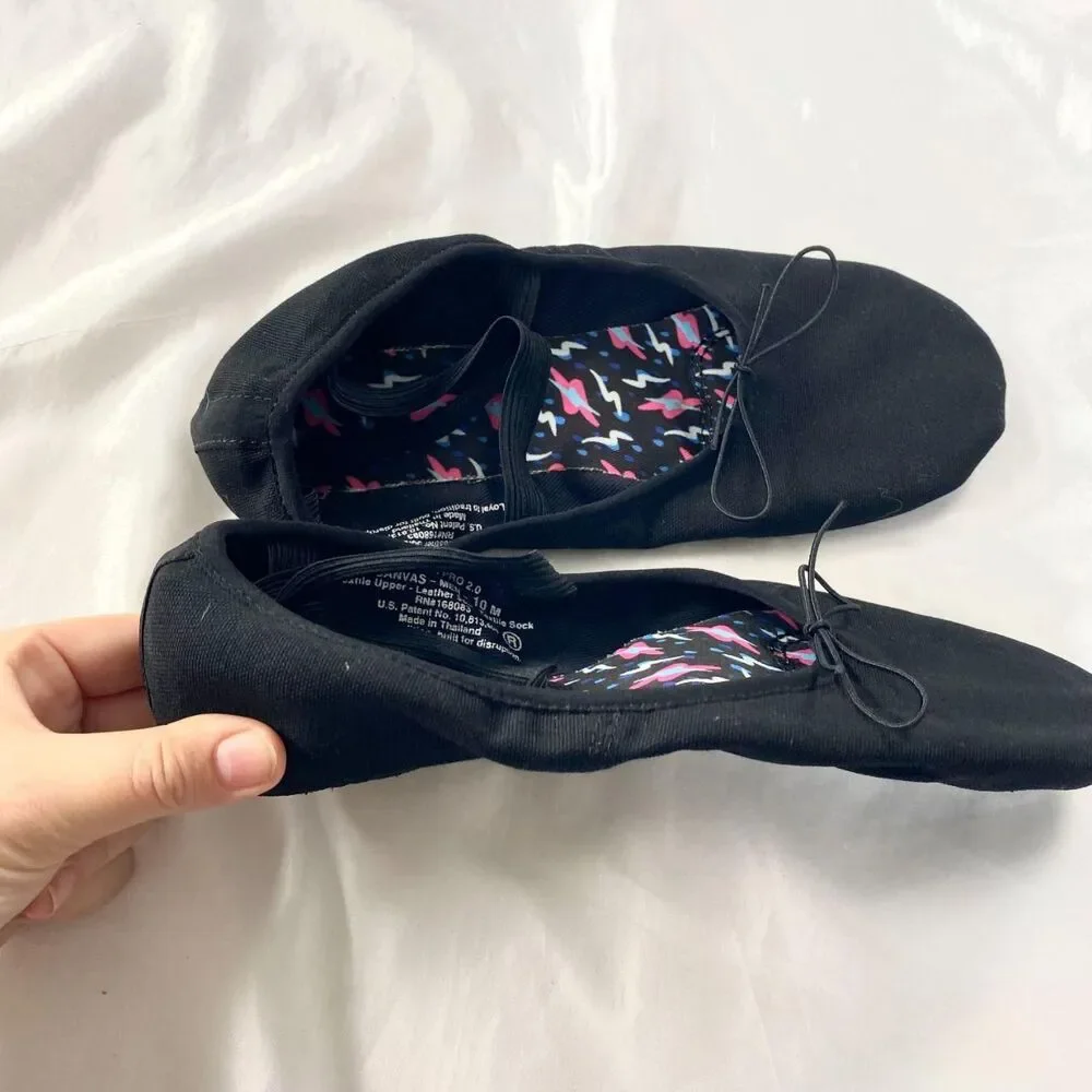 ORZA Pro® 2.0 Ballet Shoe – Cushioned Split-Sole Canvas Dance Shoe – Men's Black